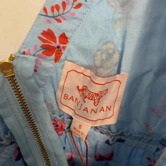Banjanan Maya Dress in Blue Floral Size Small NWT - Picture 3 of 9